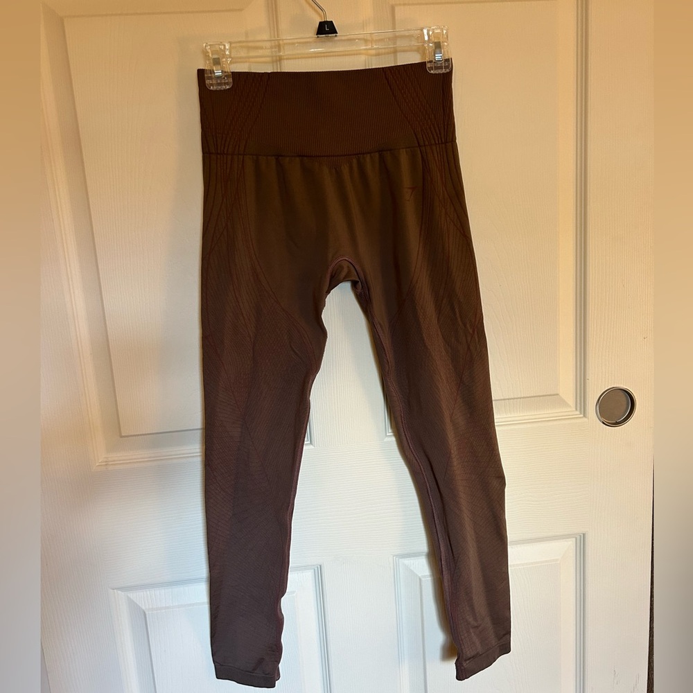 Gymshark deep maroon gym leggings